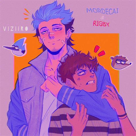 rigby x mordecai|mordecai and rigby as humans.